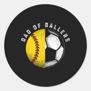 Vader van Llers vader-zoon softbal speler coach Ronde Sticker