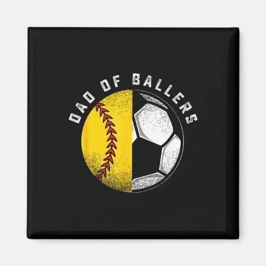 Vader Van Llers Vader Zoon Softll Voetballer Coach Magneet (Voorkant)
