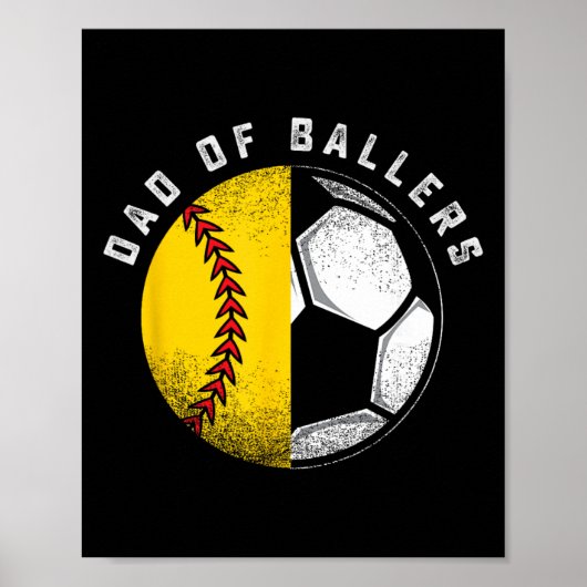 Vader Van Llers Vader Zoon Softll Voetballer Coach Poster (Voorkant)