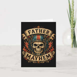 Vader van Mayhem Biker Vader Skull Rijder Motorfie Kaart
