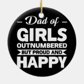 vader van meisjes buitenspel gezet vader van meisj keramisch ornament (Achterkant)