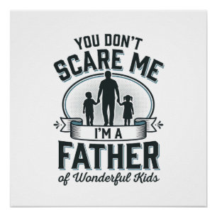 Vader van prachtige kinderen Vintage citaat ontwer Perfect Poster