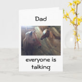 VADER VAN TWEE PRAATPAARDEN GELUKKIGE VERJAARDAG KAART (Gele Bloem)