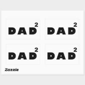 vader van twee rechthoekige sticker (Vel)