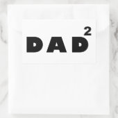 vader van twee rechthoekige sticker (Tas)