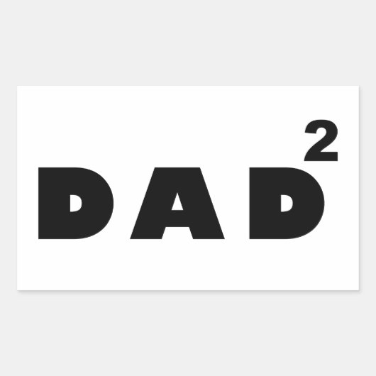 vader van twee rechthoekige sticker (Voorkant)
