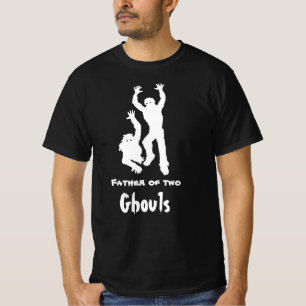 Vader van Twee Spookjes Funny Dad Halloween T-shir T-shirt