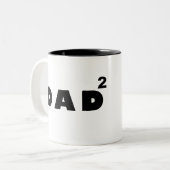 vader van twee tweekleurige koffiemok (Voorkant links)