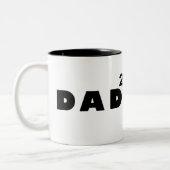 vader van twee tweekleurige koffiemok (Links)