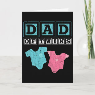 Vader Van Tweeling Familie Pappa Vaderdag Toekomst Kaart