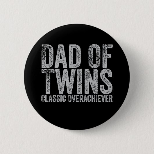 Vader Van Tweeling Klassieke Overpresteerder Retro Ronde Button 5,7 Cm (Voorkant)