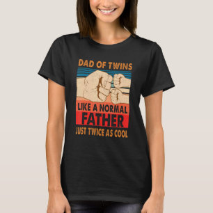 Vader van tweelingen als een normale vader, een ni t-shirt