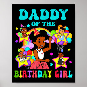 Vader van verjaardagsmeisje gracie roze pop famili poster