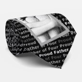 Vader van vier — Aanpassen met eigen foto's Stropdas (Opgerold)