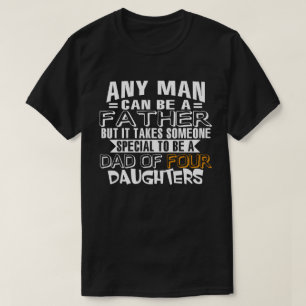 Vader van Vier Daughters Gift T-shirt