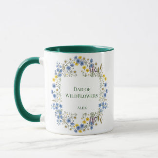 Vader van Wilde Bloemen Bloemenkrans Aangepaste Na Mok