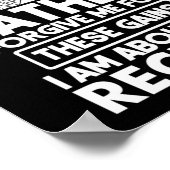 Vader vergeef me voor deze winst Jezus Workout Poster (Hoek)