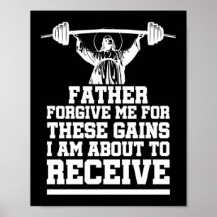 Vader vergeef me voor deze winst Jezus Workout Poster