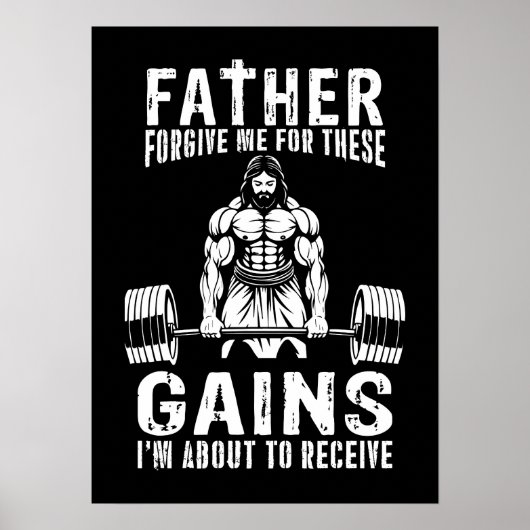 Vader vergeef me voor deze winsten - Jesus Workout Poster (Voorkant)