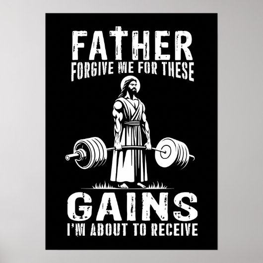 Vader vergeef me voor deze winsten - Jesus Workout Poster (Voorkant)