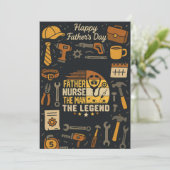  Vader Verpleegster De Man Legende Levenstuin Kaart (Staand voorkant)