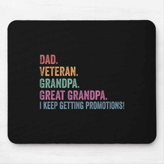 Vader Veteraan Grappige Opa Grote Opa Vaders Da Muismat (Voorkant)