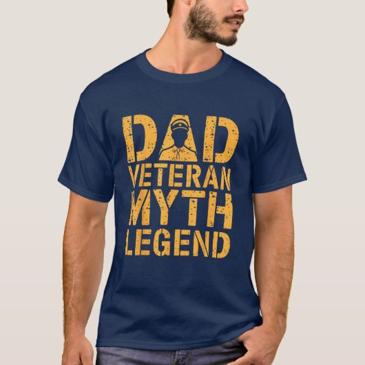 Vader veteraan mythe legende, Vaderdag T-shirt (Voorkant)