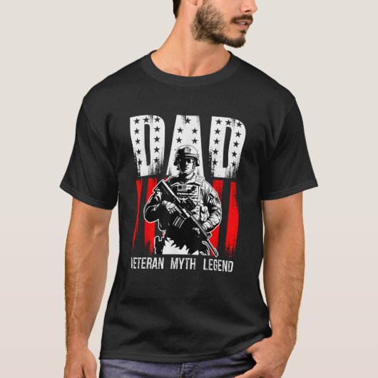 Vader veteraan mythe legende, Vaderdag T-shirt (Voorkant)