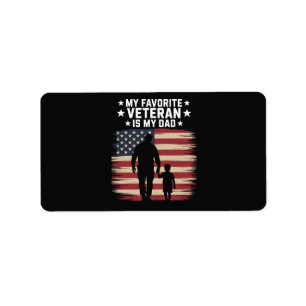 Vader Veterans Day Papa Trots Etiket