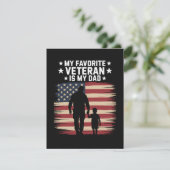 Vader Veterans Day Papa Trots Feestdagenkaart (Staand voorkant)
