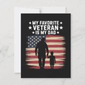 Vader Veterans Day Papa Trots Feestdagenkaart (Voorkant)