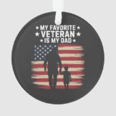 Vader Veterans Day Papa Trots Ornament (achterkant)