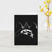 Vader Vissen Visser Papa Vaderdag Cadeau Shirt Kaart (Gele Bloem)