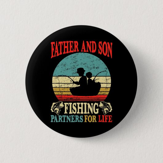 vader Vist partners voor het leven Ronde Button 5,7 Cm (Voorkant)