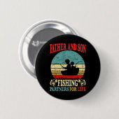 vader Vist partners voor het leven Ronde Button 5,7 Cm (Voorkant /achterkant)