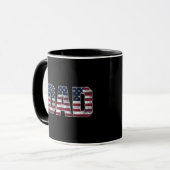  Vader Vlag VS ,Amerikaanse Daddy Vaderdag Mok (Voorkant links)