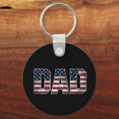  Vader Vlag VS ,Amerikaanse Daddy Vaderdag Sleutelhanger (Achterkant)