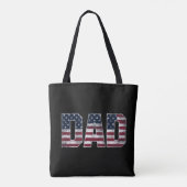 Vader Vlag VS ,Amerikaanse Daddy Vaderdag Tote Bag (Achterkant)
