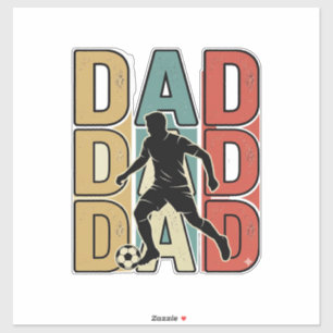 Vader Voetbal Vintage Gravure Vector Design_1 Sticker