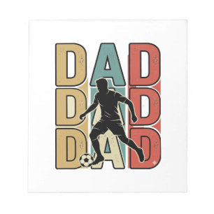 Vader Voetbal Vintage Gravure Vector Ontwerp_1 Notitieblok