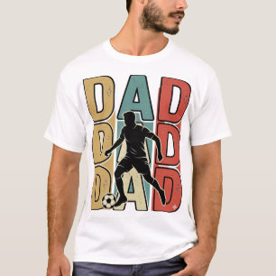 Vader Voetbal Vintage Gravure Vector Ontwerp_1 T-shirt