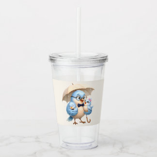 Vader Vogel Acryl Tumbler Cadeau voor Vader Drinkbeker