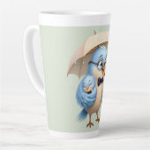Vader Vogel Familie Latte Kop (Linkerhoek)