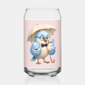 Vader Vogel Glas Drinkware (Voorkant)