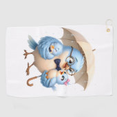 Vader Vogel Golf Handdoek Vaderbaan Cadeau (Horizontaal)