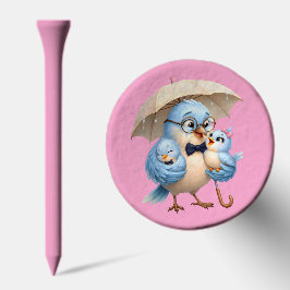 Vader Vogel Golf Tee Beschermende Familie Kunst