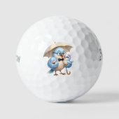 Vader Vogel Golfbal Cadeau voor Vader Speler Golfballen (Voorkant)