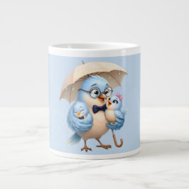 Vader Vogel Koffiemok Familie Liefde Cadeau Grote Koffiekop