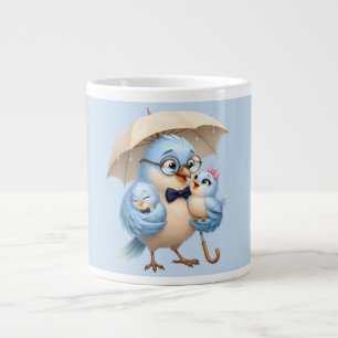 Vader Vogel Koffiemok Familie Liefde Cadeau Grote Koffiekop