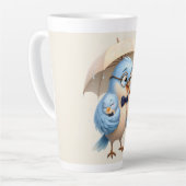 Vader Vogel Latte Kop voor Koffieliefhebbers (Linkerhoek)